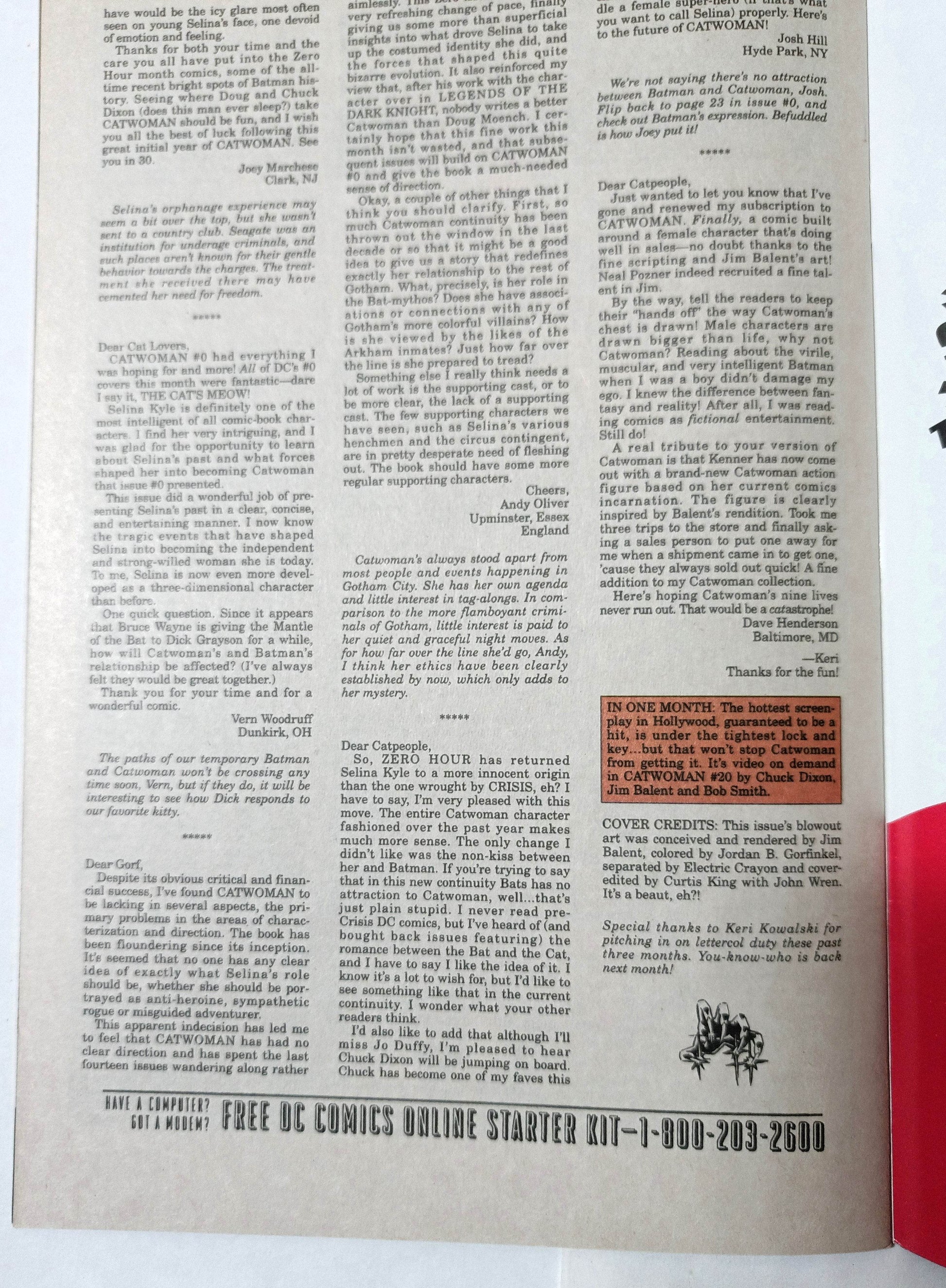 Catwoman Issue #19 March 1995 Jungle Cat DC Comics - TulipStuff