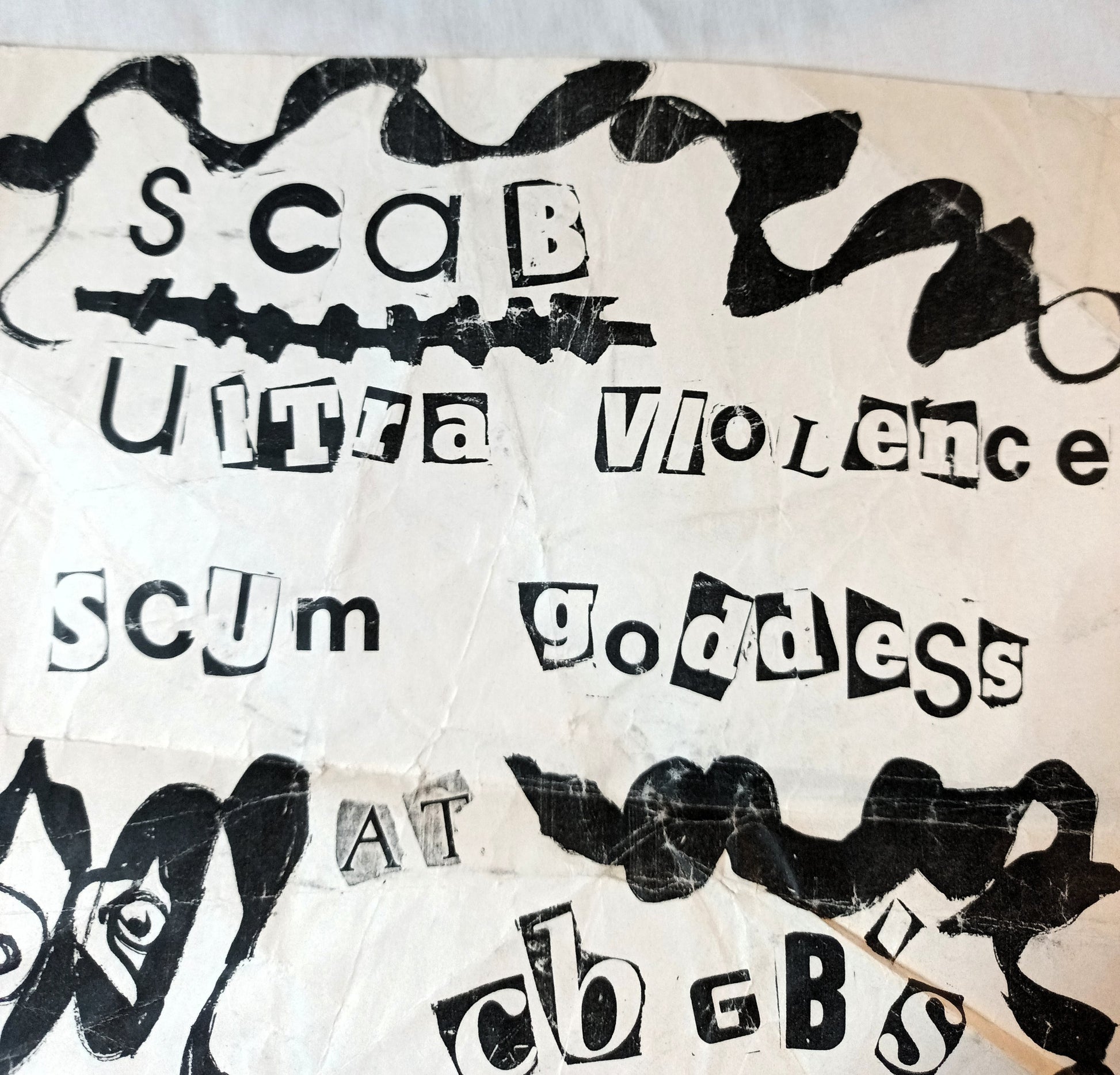 CBGB Sunday Matinee Flyer 1985 NYHC Scab Ultraviolence Scum Goddess - TulipStuff