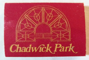 Chadwick Park Restaurant Bar 184 High St Boston Matchbox Early 1980's - TulipStuff