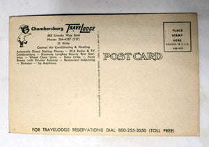 Chambersburg TraveLodge Motel Pennsylvania Postcard 1960's - TulipStuff