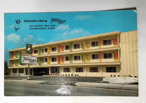 Chambersburg TraveLodge Motel Pennsylvania Postcard 1960's - TulipStuff