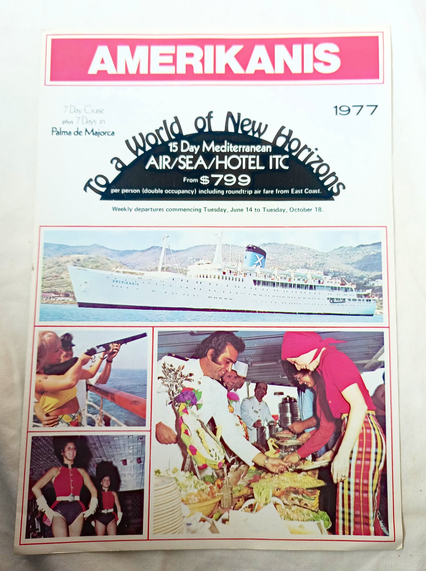 Chandris Amerikanis June-Oct 1977 15-Day Air/Sea Mediterranean Cruises - TulipStuff