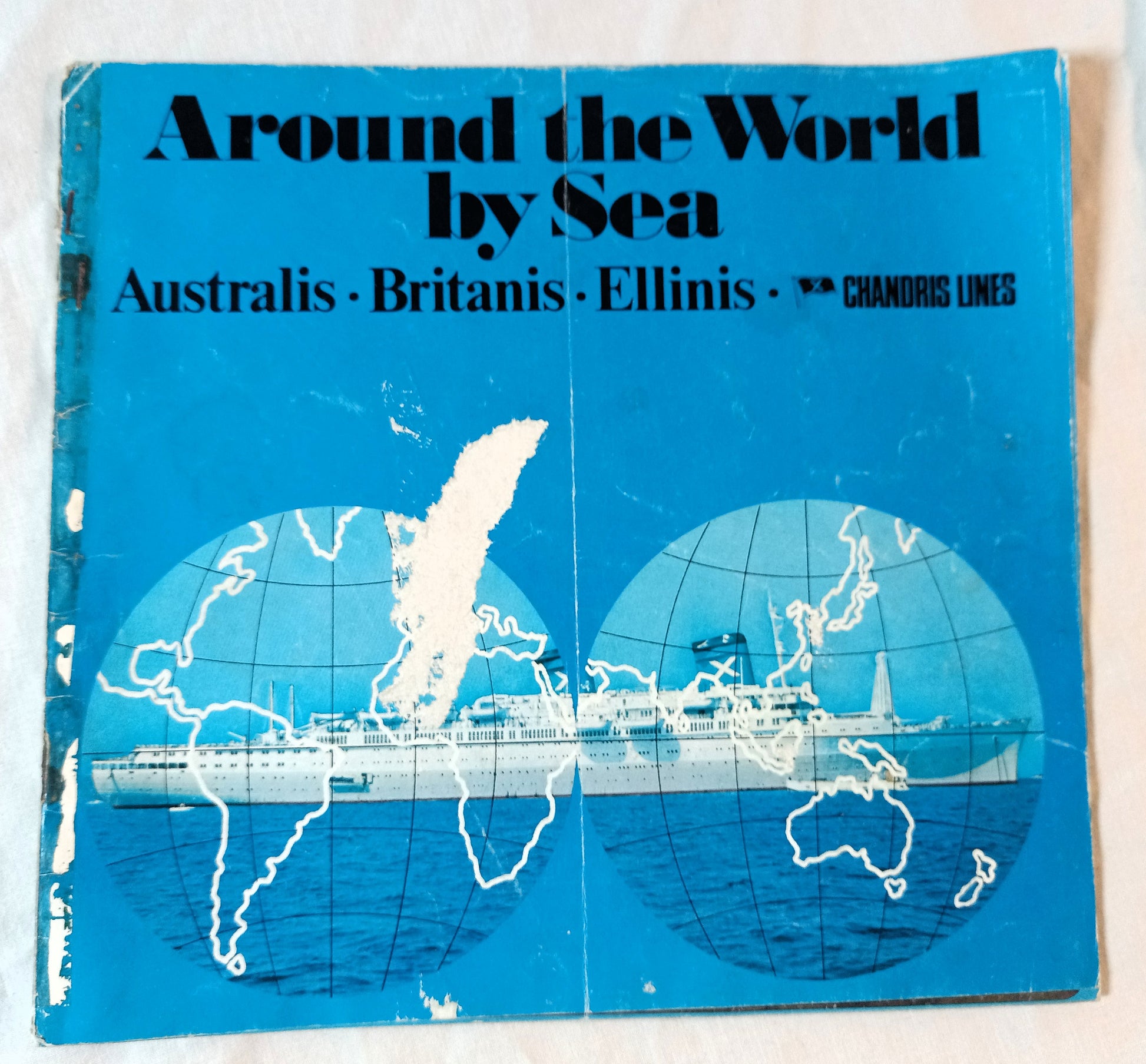 Chandris Lines Australis Britanis Ellinis 1972 Around The World Brochure - TulipStuff
