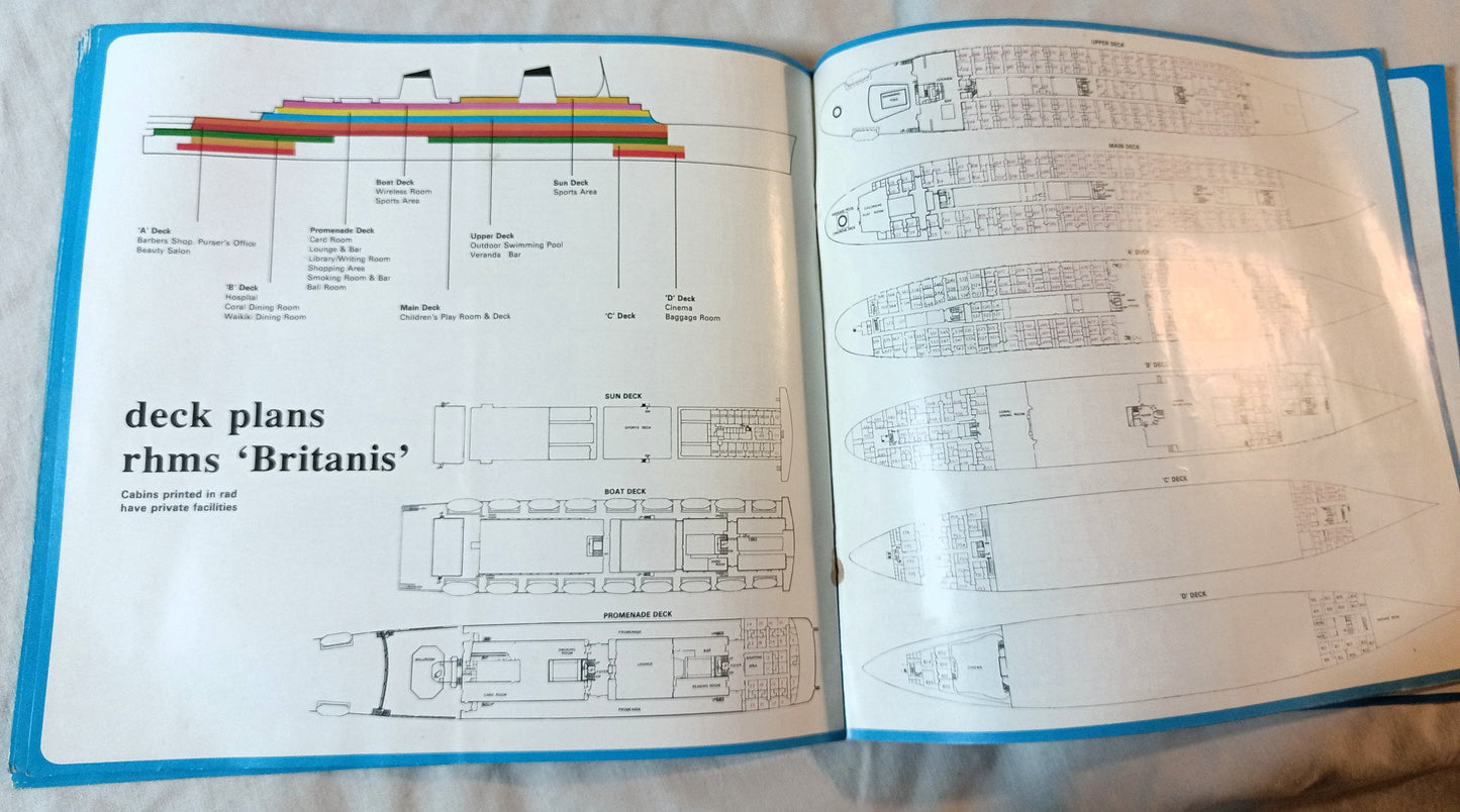 Chandris Lines Australis Britanis Ellinis 1972 Around The World Brochure - TulipStuff
