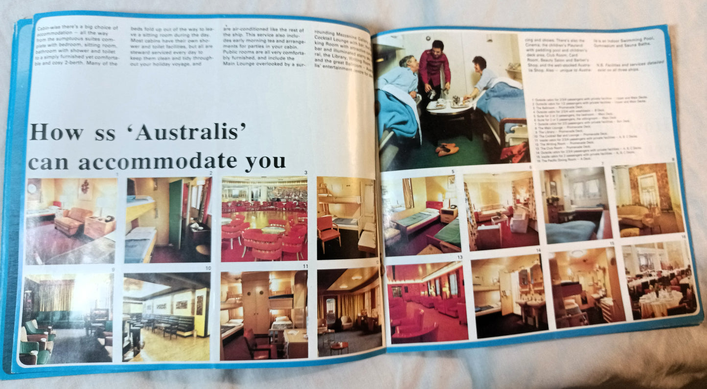 Chandris Lines Australis Britanis Ellinis 1972 Around The World Brochure - TulipStuff