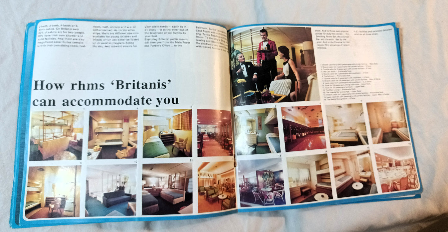 Chandris Lines Australis Britanis Ellinis 1972 Around The World Brochure - TulipStuff