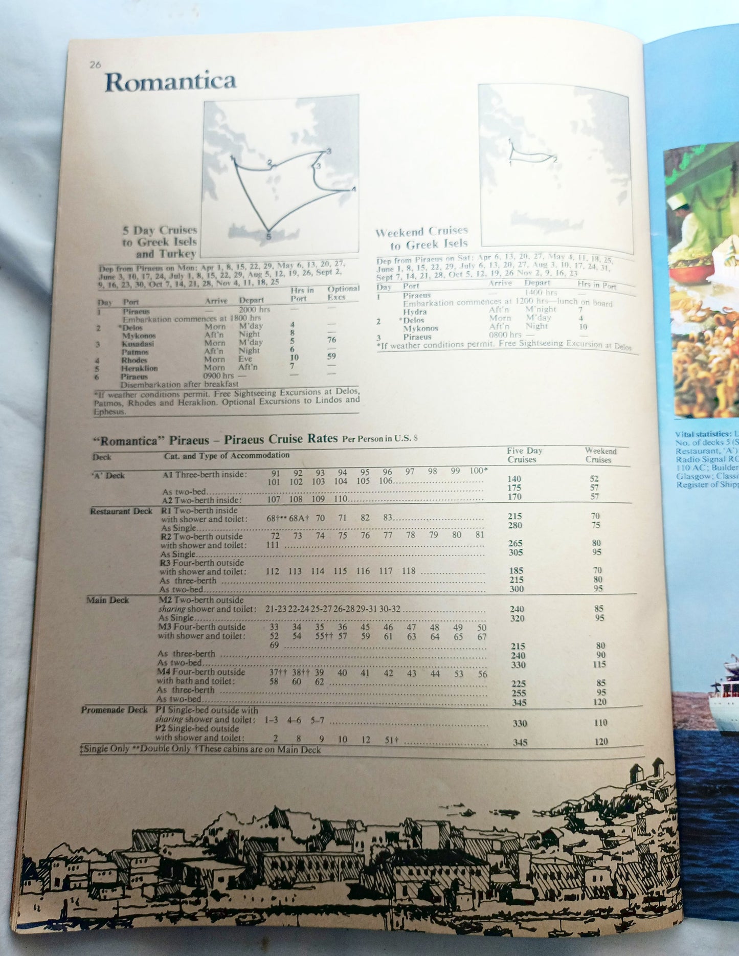 Chandris Cruises 1974 Mediterranean Black Sea Midnight Sun Cruises - TulipStuff