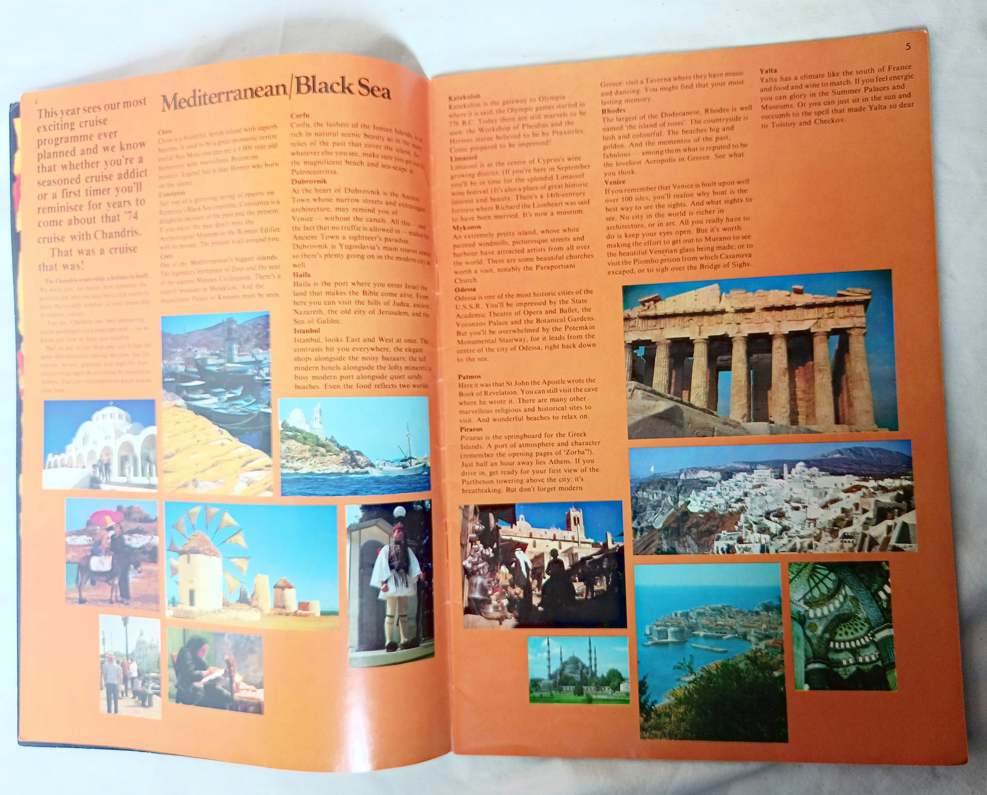 Chandris Cruises 1974 Mediterranean Black Sea Midnight Sun Cruises - TulipStuff