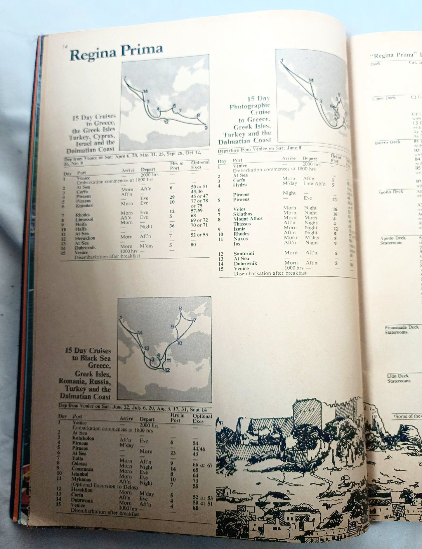 Chandris Cruises 1974 Mediterranean Black Sea Midnight Sun Cruises - TulipStuff