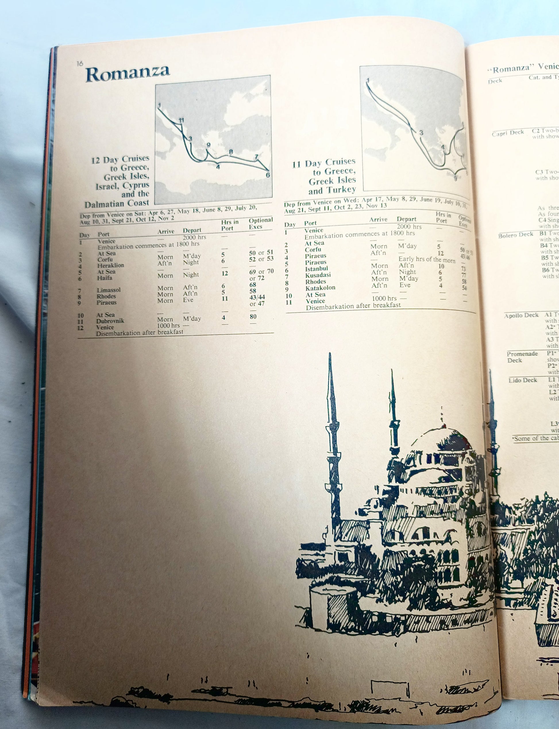 Chandris Cruises 1974 Mediterranean Black Sea Midnight Sun Cruises - TulipStuff