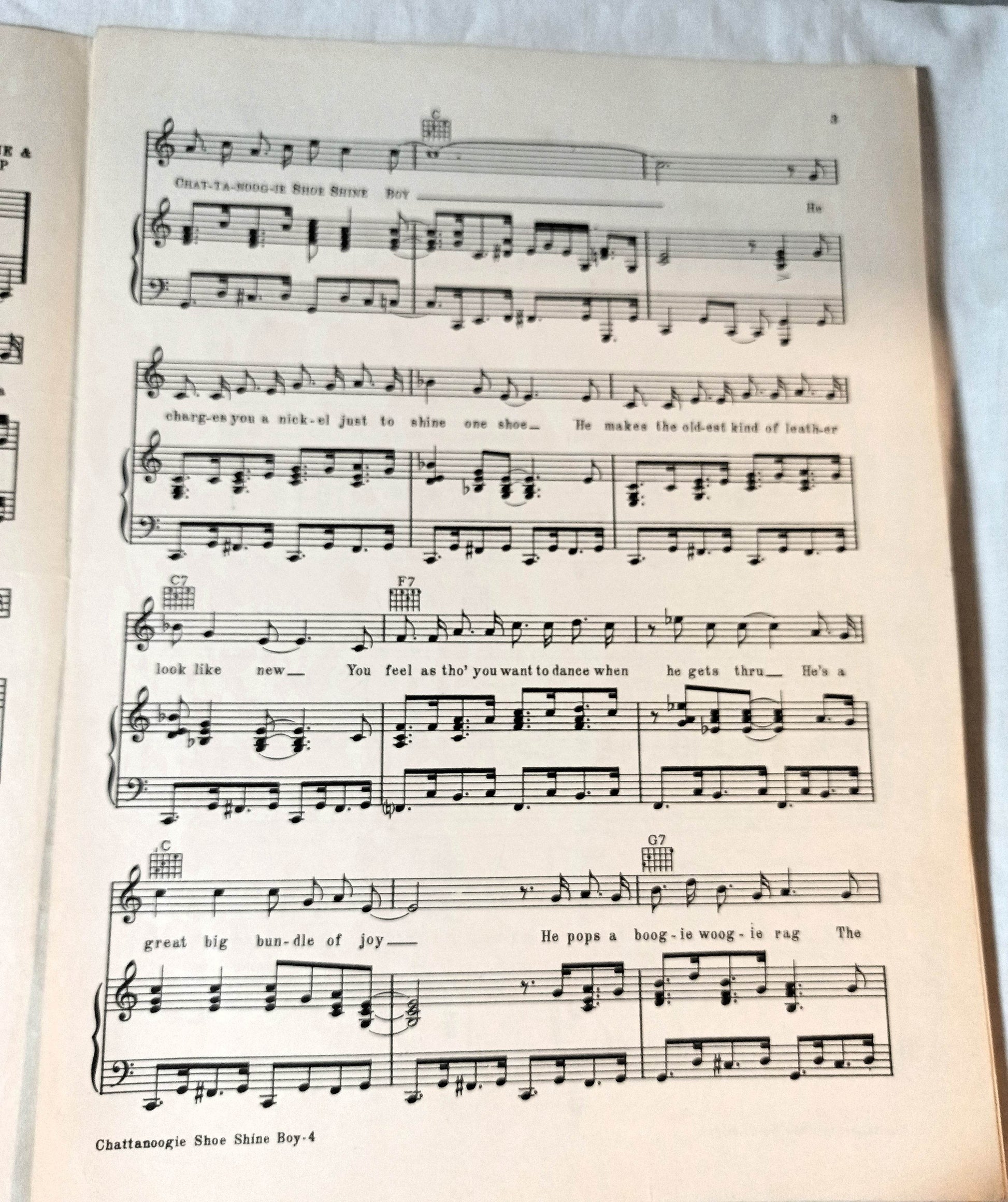 Chattanoogie Shoe Shine Boy Red Foley Jack Stapp Sheet Music 1950 - TulipStuff