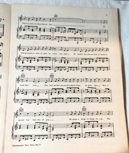 Chattanoogie Shoe Shine Boy Red Foley Jack Stapp Sheet Music 1950 - TulipStuff
