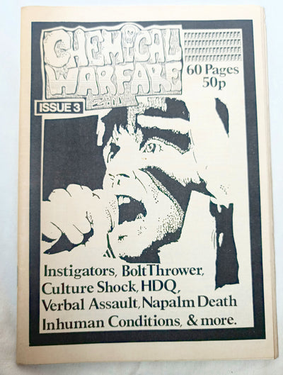 Chemical Warfare #3 1988 UK Grindcore PunkZine Bolt Thrower Napalm Death - TulipStuff