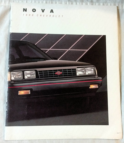 1988 Chevrolet Nova Sedan Hatchback Dealer Sales Brochure - TulipStuff