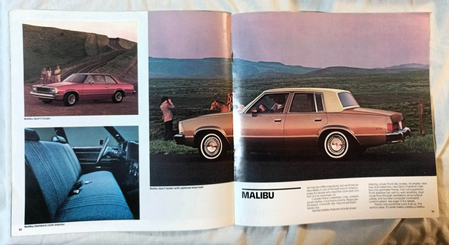 Chevrolet Malibu 1981 Sedan Coupe Wagon Dealer Sales Brochure - TulipStuff