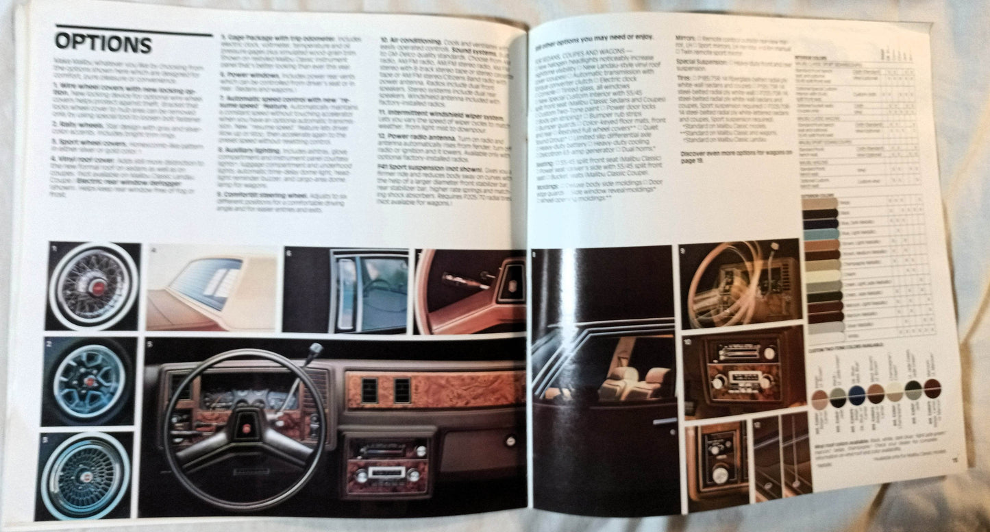 Chevrolet Malibu 1981 Sedan Coupe Wagon Dealer Sales Brochure - TulipStuff