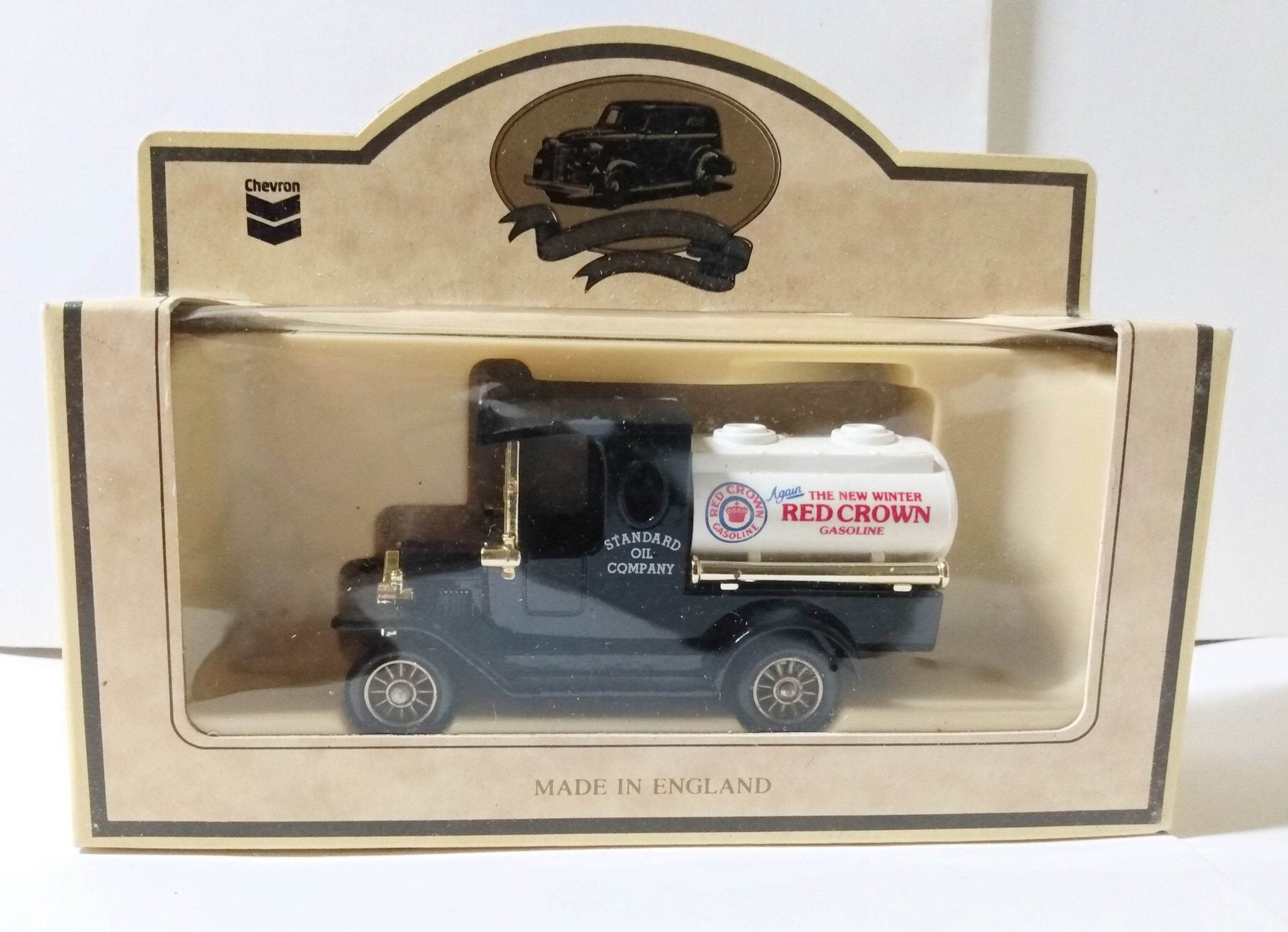 Lledo Chevron Red Crown Gasoline 1920 Model T Ford Tanker Standard Oil - TulipStuff