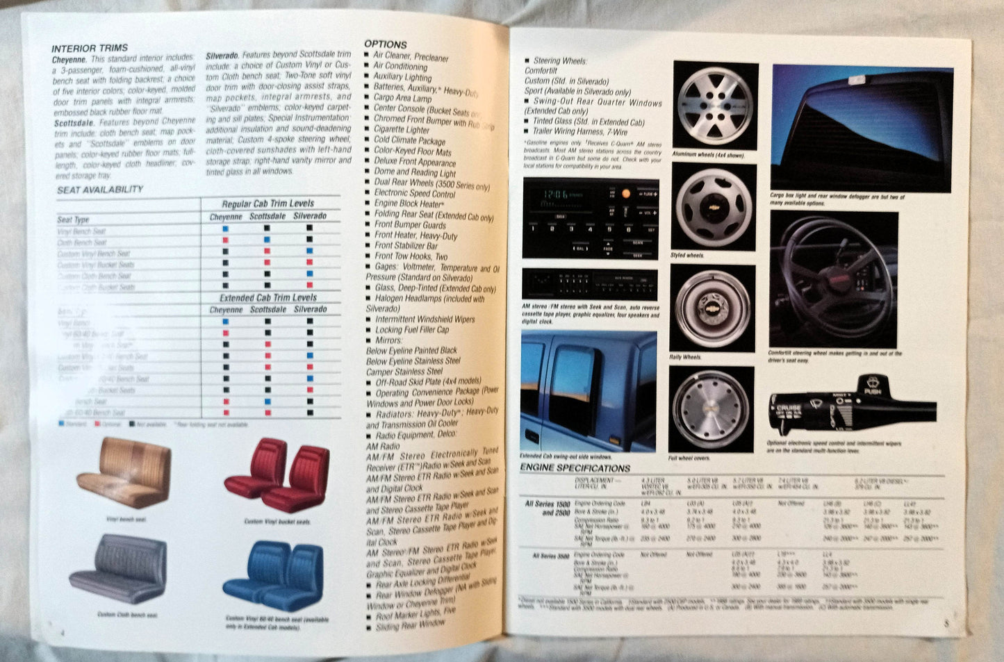 1989 Chevy Full-size Pickup Trucks C/K 1500 C/K 2500 C/K 3500 Brochure - TulipStuff