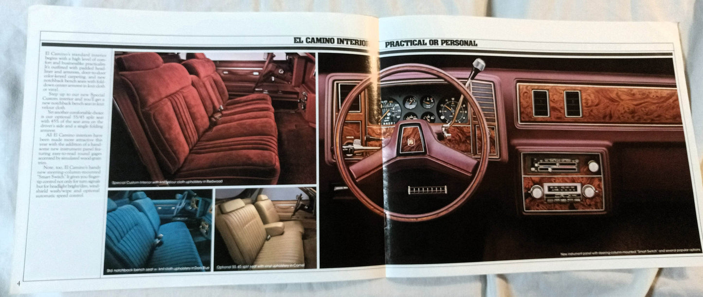 Chevrolet '82 Chevy El Camino Dealer Sales Brochure - TulipStuff