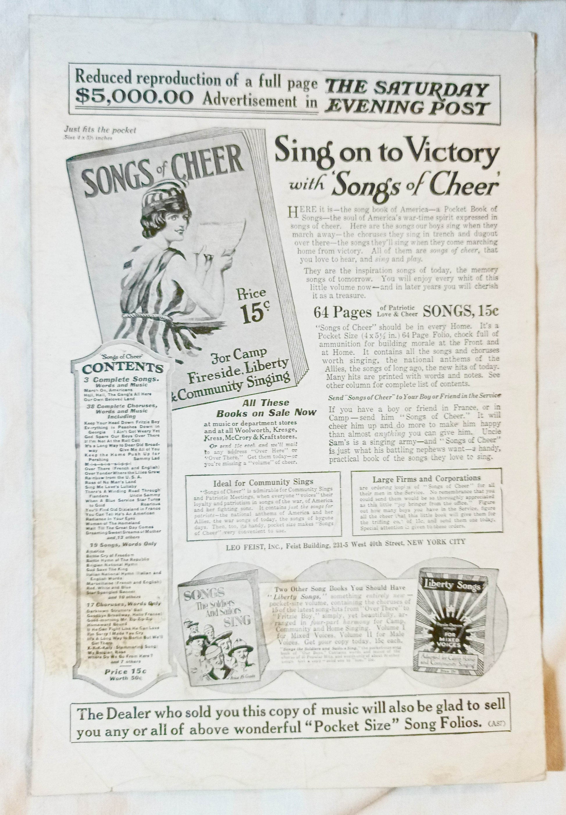 Chong He Come From Hong Kong Harold Weeks Sheet Music 1919 - TulipStuff