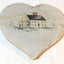 Christopher Gurshin Primitive House Painting Wooden Heart Plaque 1980s - TulipStuff