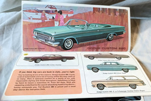 1964 Cars Chrysler Motors Plymouth Dodge Simca Imperial Full Line Booklet - TulipStuff