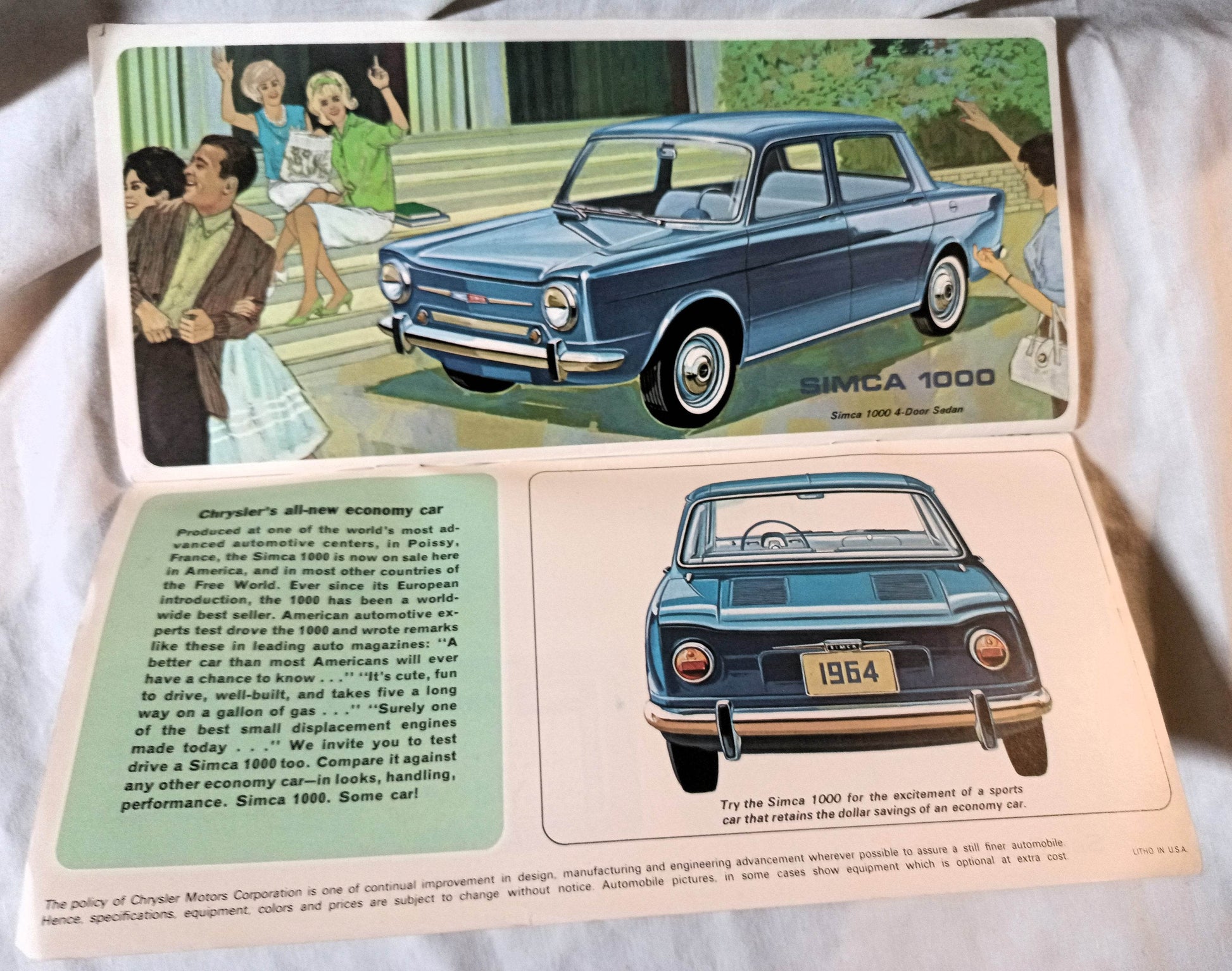 1964 Cars Chrysler Motors Plymouth Dodge Simca Imperial Full Line Booklet - TulipStuff