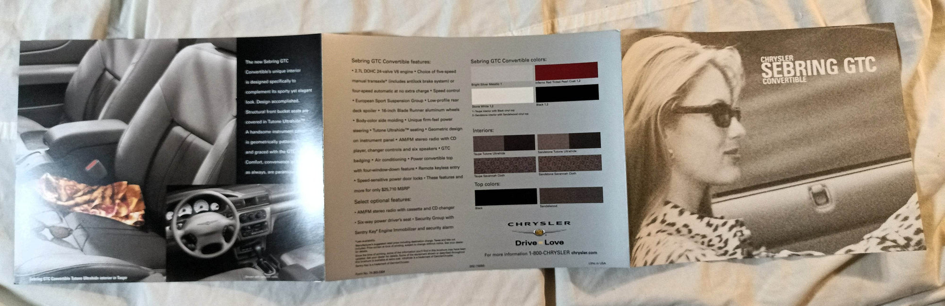 Chrysler Sebring GTC Convertible Dealer Sales Brochure 2002 - TulipStuff