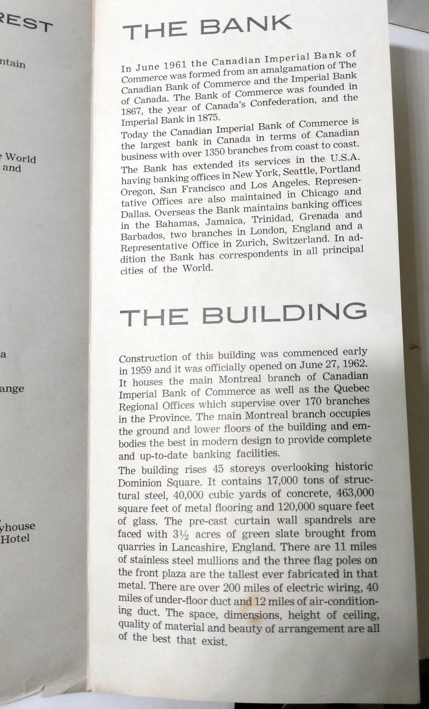 Canadian Imperial Bank of Commerce Building CIBC Tower Montreal 1968 - TulipStuff