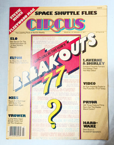 Circus Magazine Jan 17 1977 Breakouts Kiss ELO Elton Pryor NO POSTER - TulipStuff