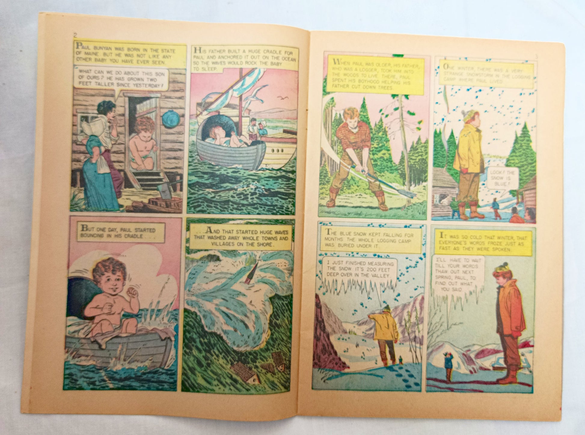 Classics Illustrated Junior #519 Paul Bunyan Comic Book Autumn 1969 - Tuliptuff