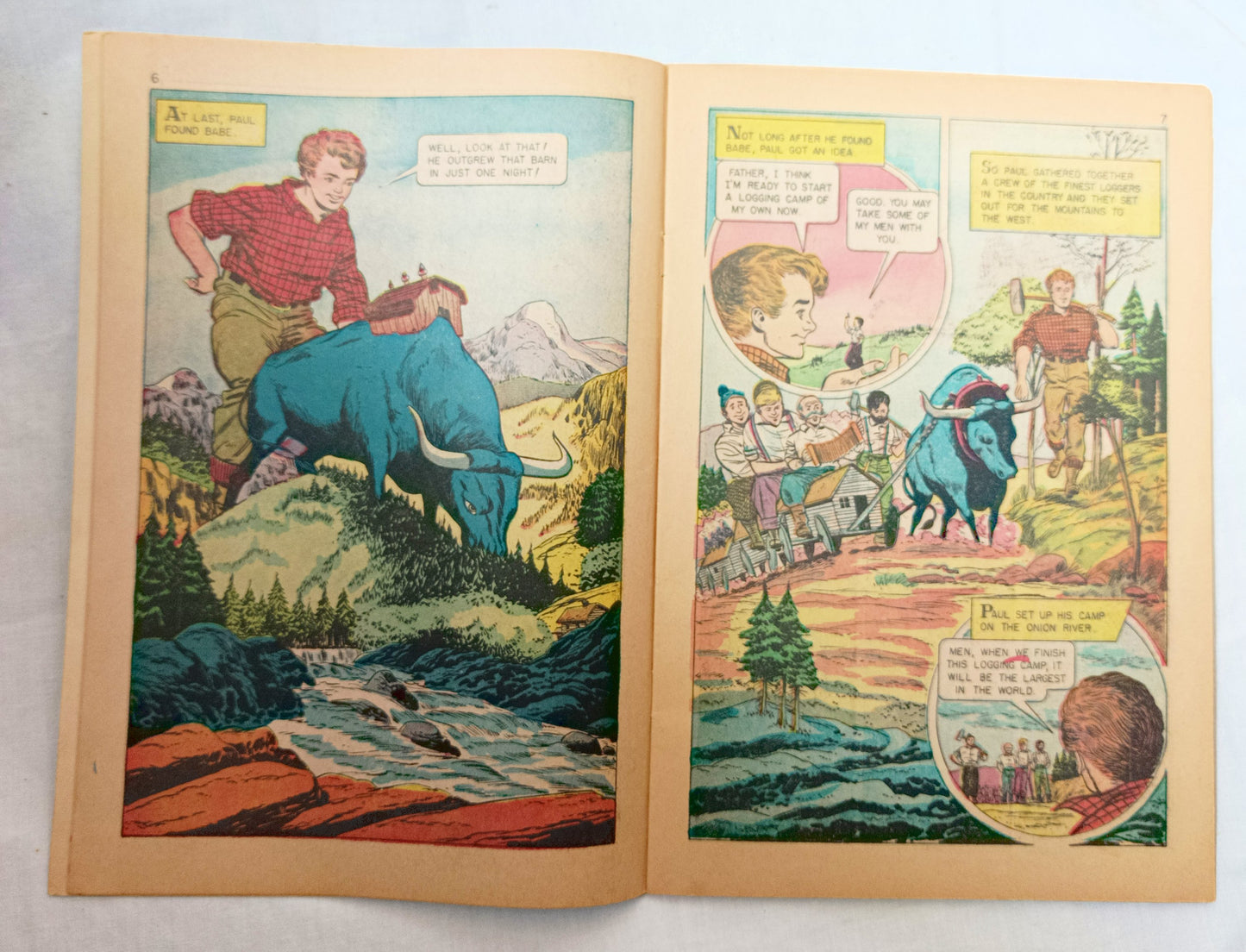 Classics Illustrated Junior #519 Paul Bunyan Comic Book Autumn 1969 - Tuliptuff