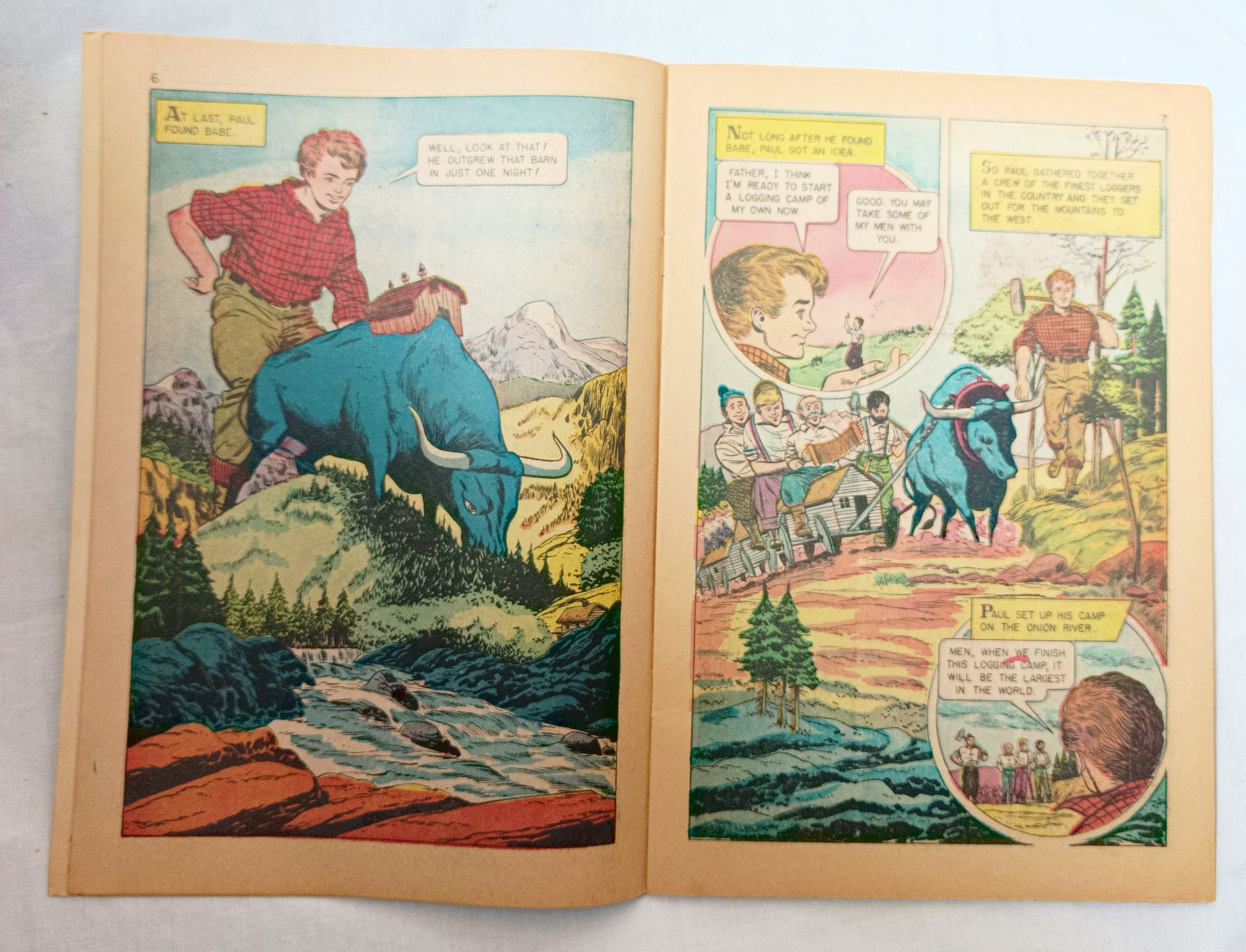 Classics Illustrated Junior #519 Paul Bunyan Comic Book Autumn 1969 - Tuliptuff