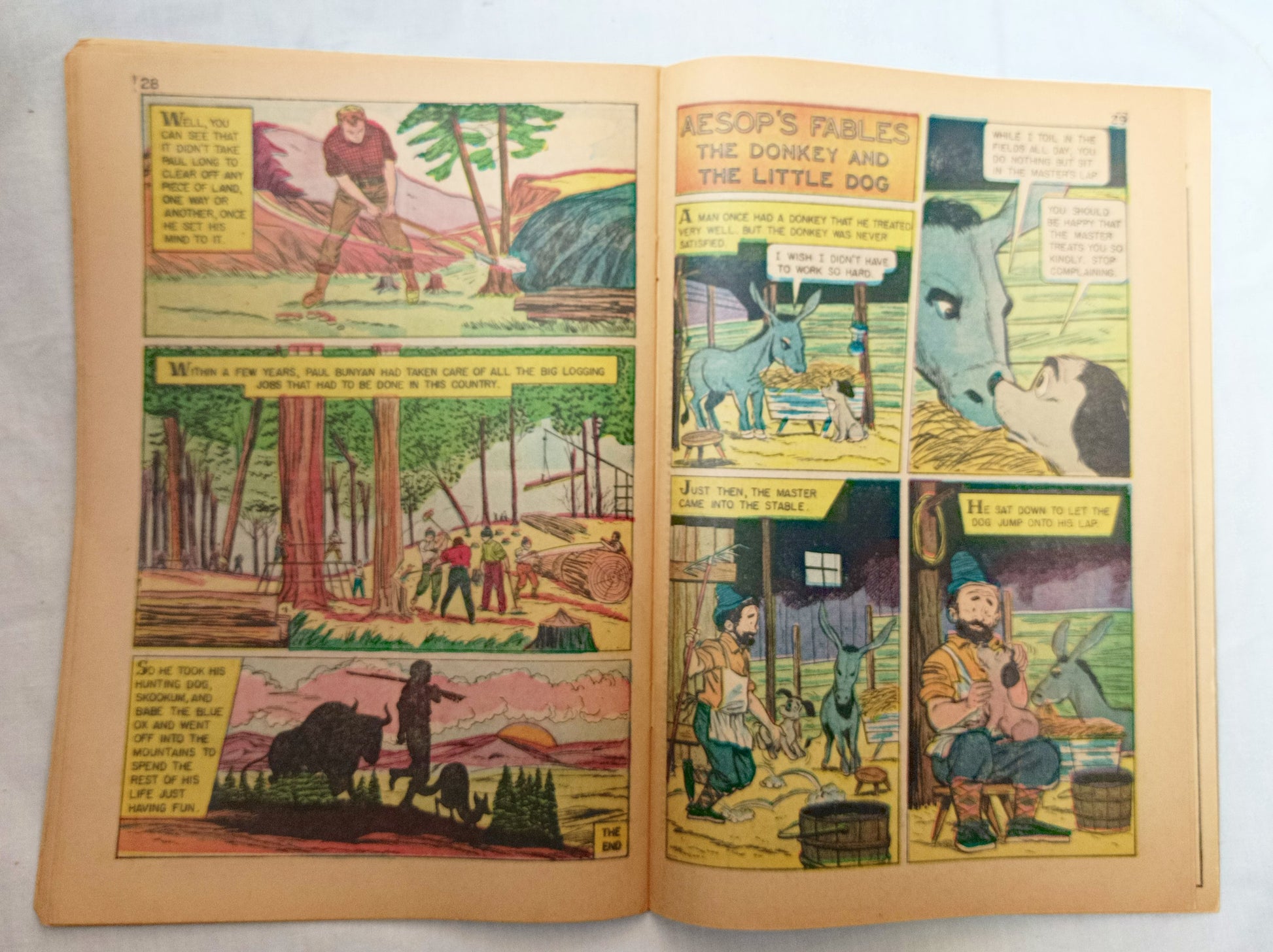 Classics Illustrated Junior #519 Paul Bunyan Comic Book Autumn 1969 - Tuliptuff