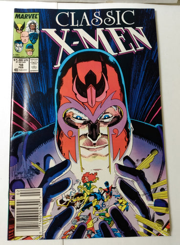 Classic X-Men Issue #18 Comic Book February 1988 Marvel Comics Magneto - TulipStuff