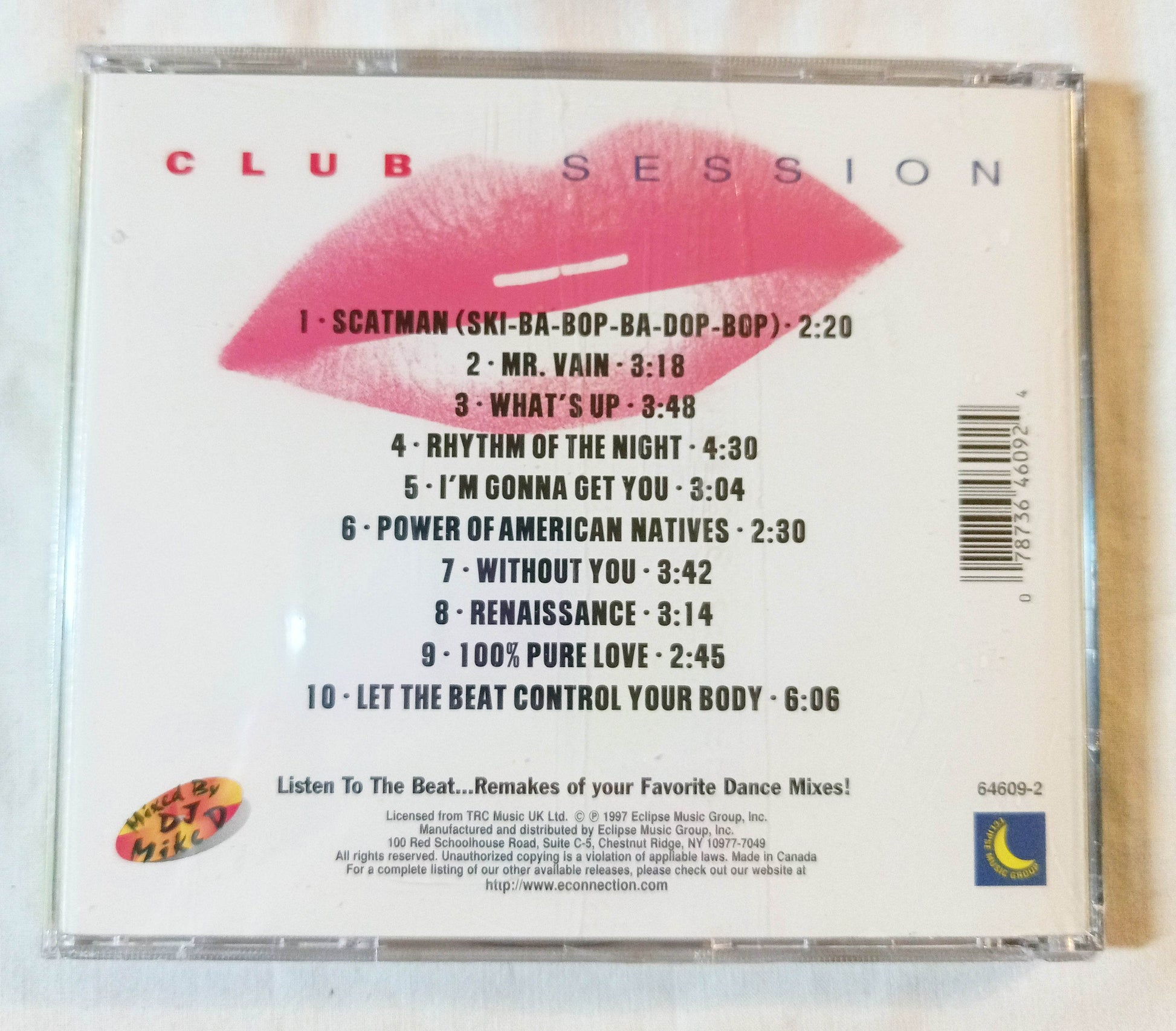 Club Session Mixed By DJ Mike D House Dance Album CD 1997 - TulipStuff