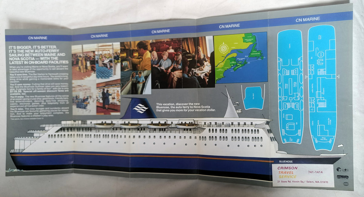CN Marine New MV Bluenose Car Ferry 1983 Introductory Brochure - TulipStuff