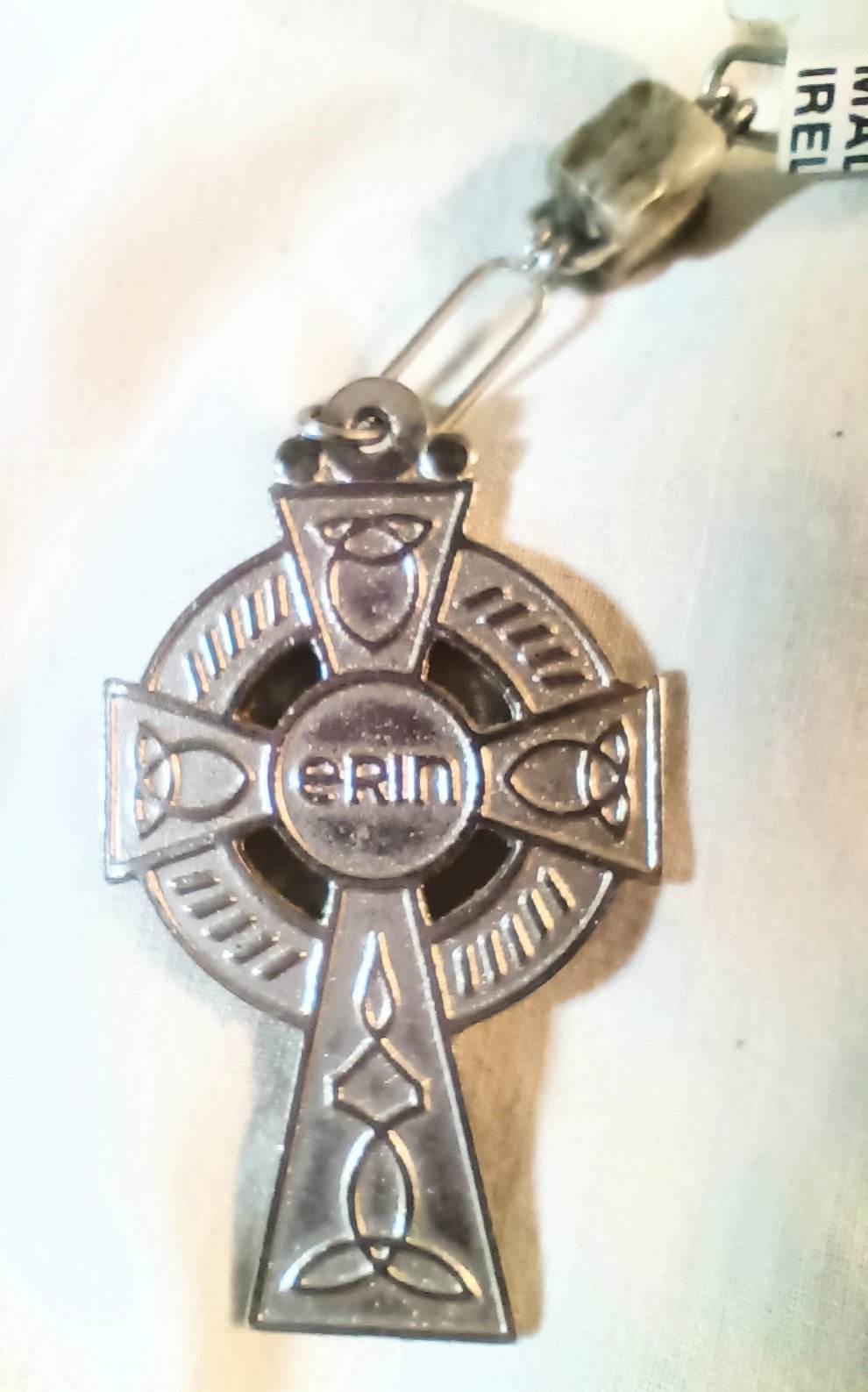 Connemara Marble 25” Rosary With Erin Crucifix Made In Ireland 1990's - TulipStuff