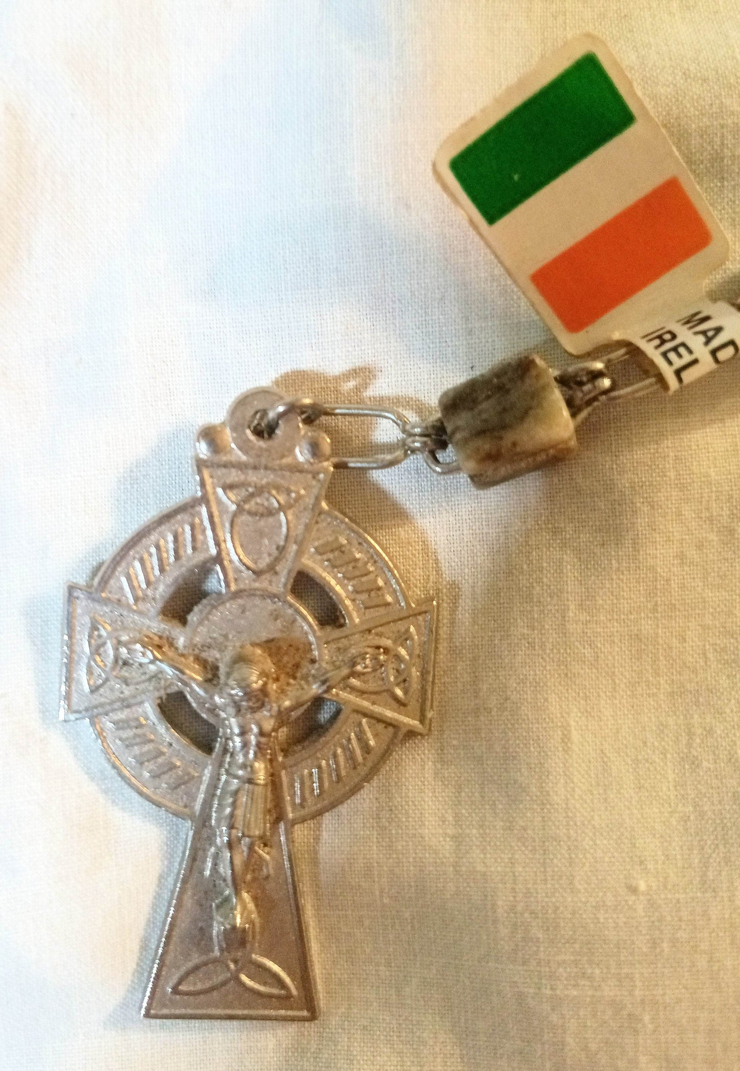 Connemara Marble 25” Rosary With Erin Crucifix Made In Ireland 1990's - TulipStuff