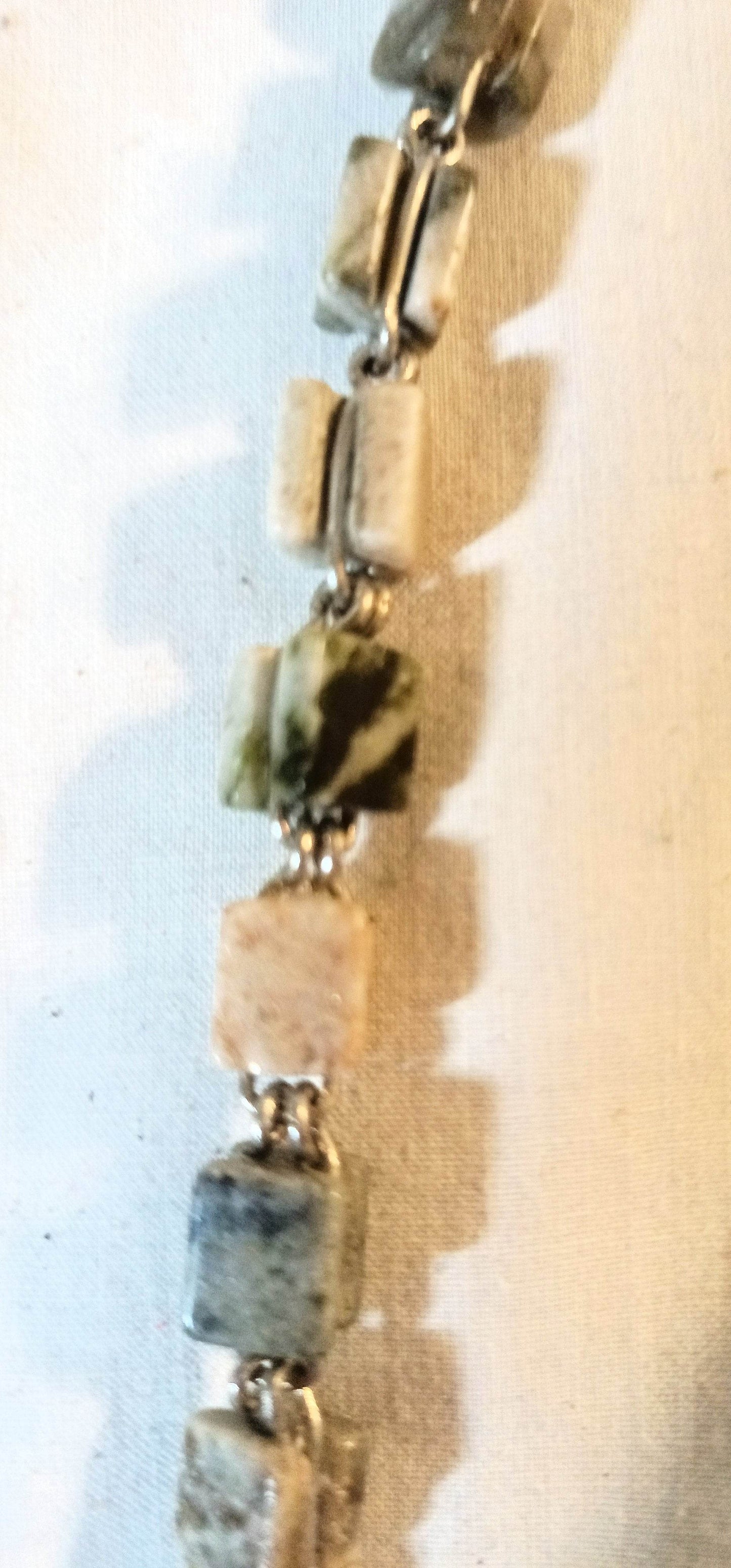 Connemara Marble 25” Rosary With Erin Crucifix Made In Ireland 1990's - TulipStuff