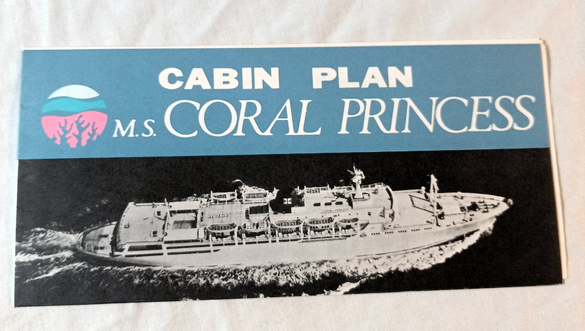 Coral Princess John Swire China Navigation Brochure Deck Plans 1970s - TulipStuff