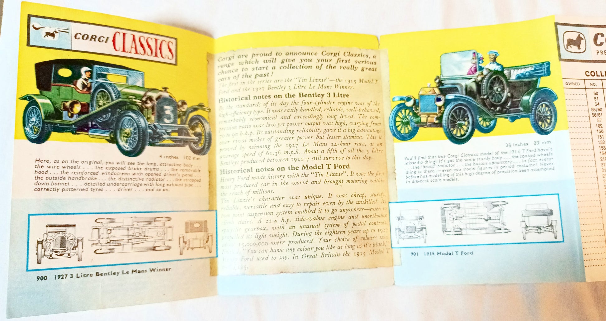 Corgi Toys Two-fold Checklist Catalog Playcraft 1964 - TulipStuff
