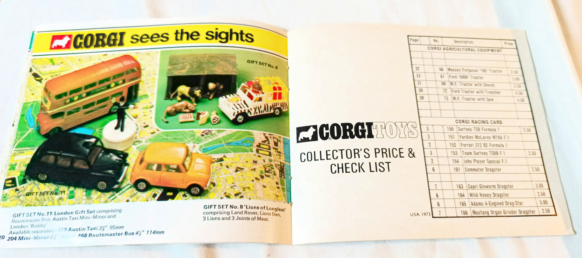 Corgi Toys 1973 Catalog Collector's Check List Mettoy Playcraft - TulipStuff