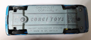Corgi Toys 229 Chevrolet Corvair 4-Door Sedan 1961 Great Britain - TulipStuff