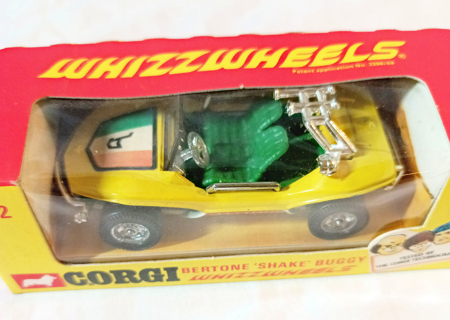 Corgi Toys 392 Bertone Shake Buggy Whizzwheels Yellow 1973 - Tuliptuff