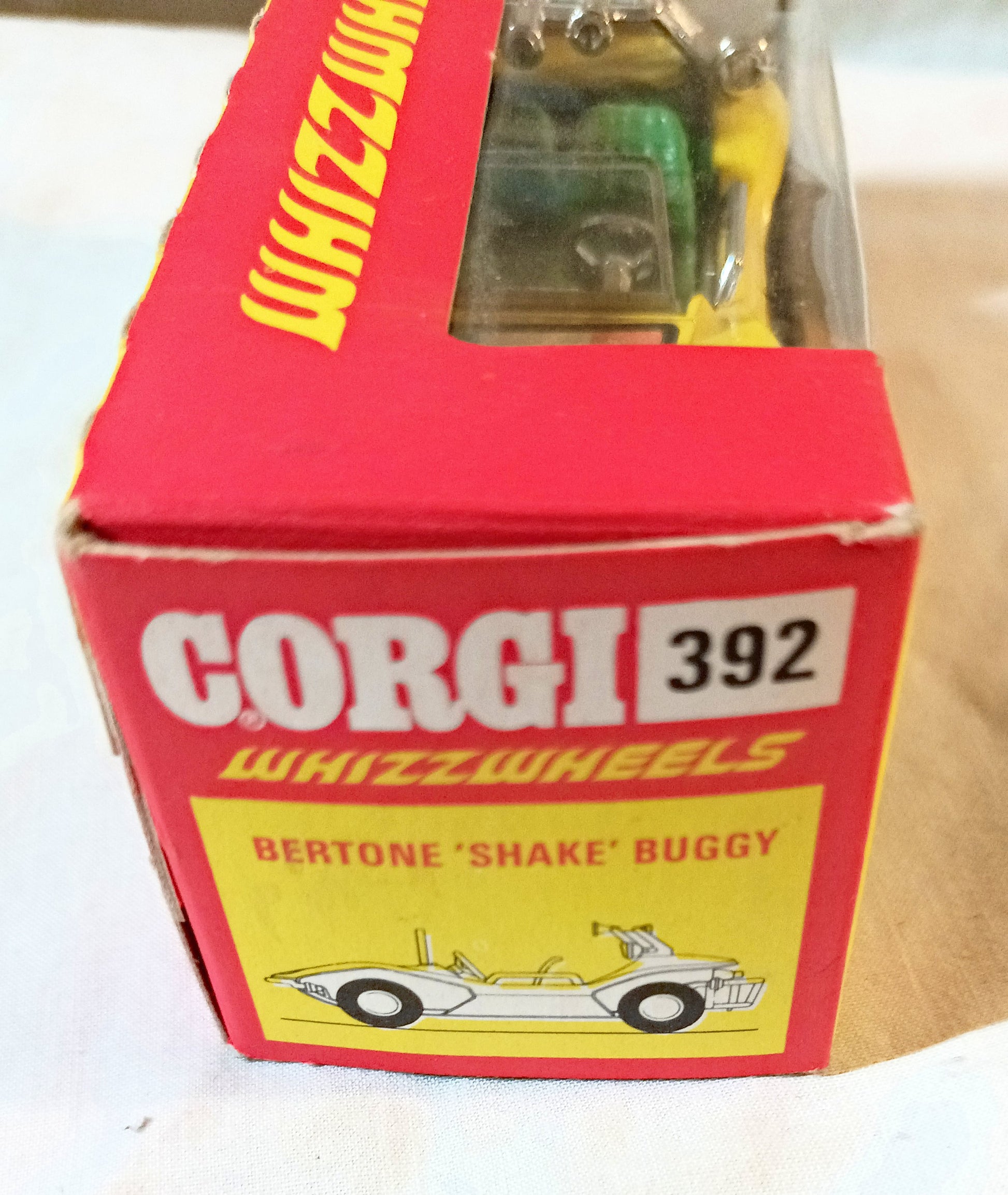 Corgi Toys 392 Bertone Shake Buggy Whizzwheels Yellow 1973 - Tuliptuff