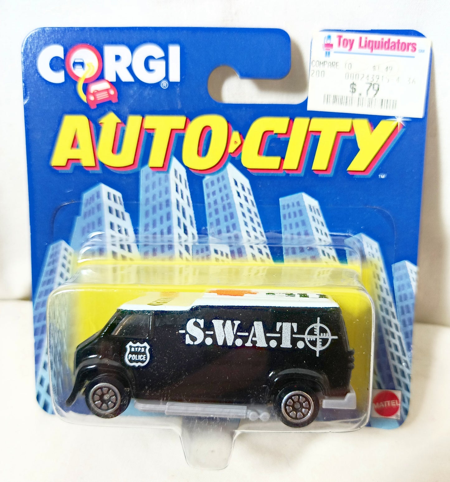 Corgi Auto City NYPD SWAT Hot Rod Custom Police Van 1994 - TulipStuff