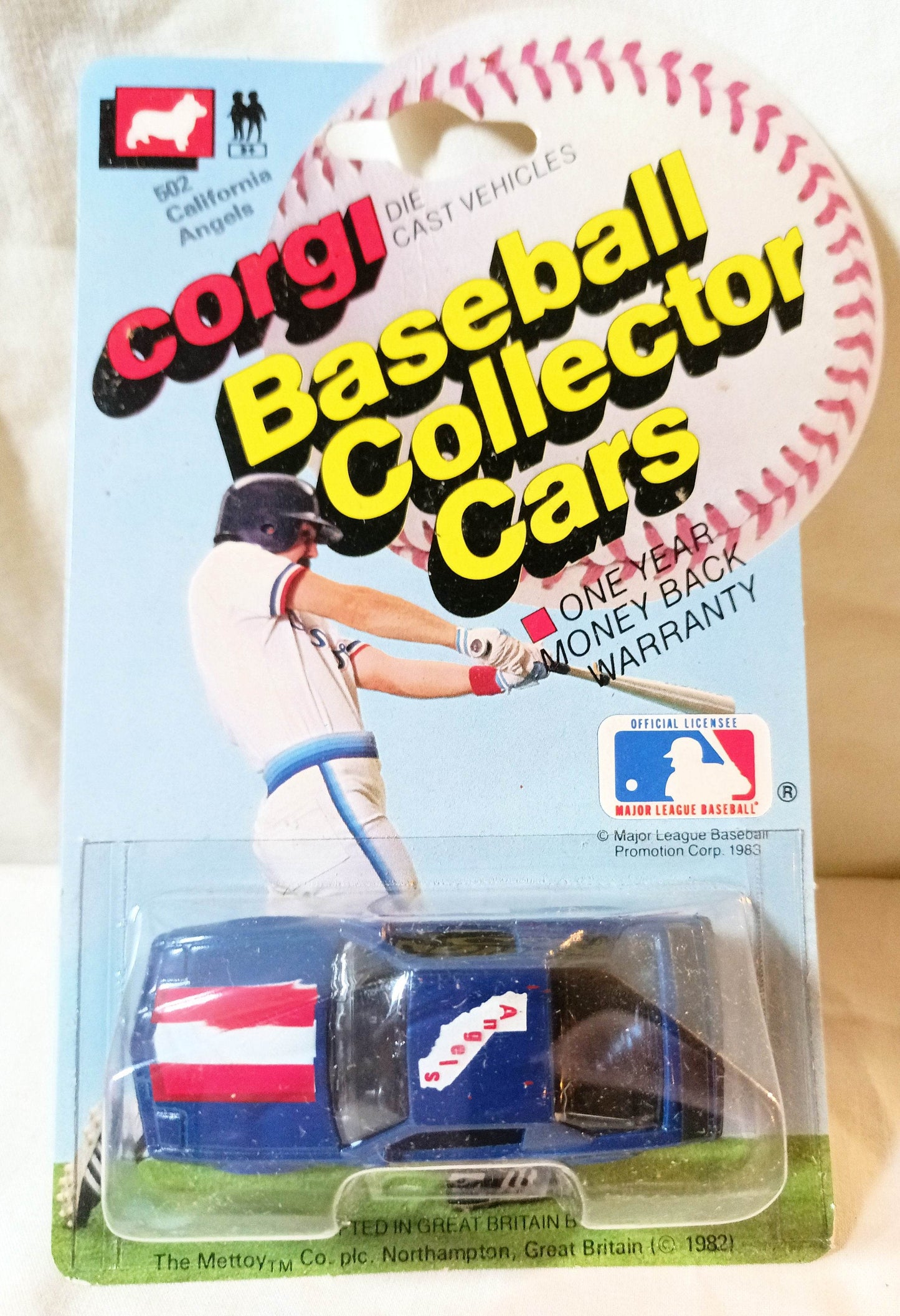 Corgi Juniors 502 Baseball Car California Angels Pontiac Firebird 1983 - TulipStuff