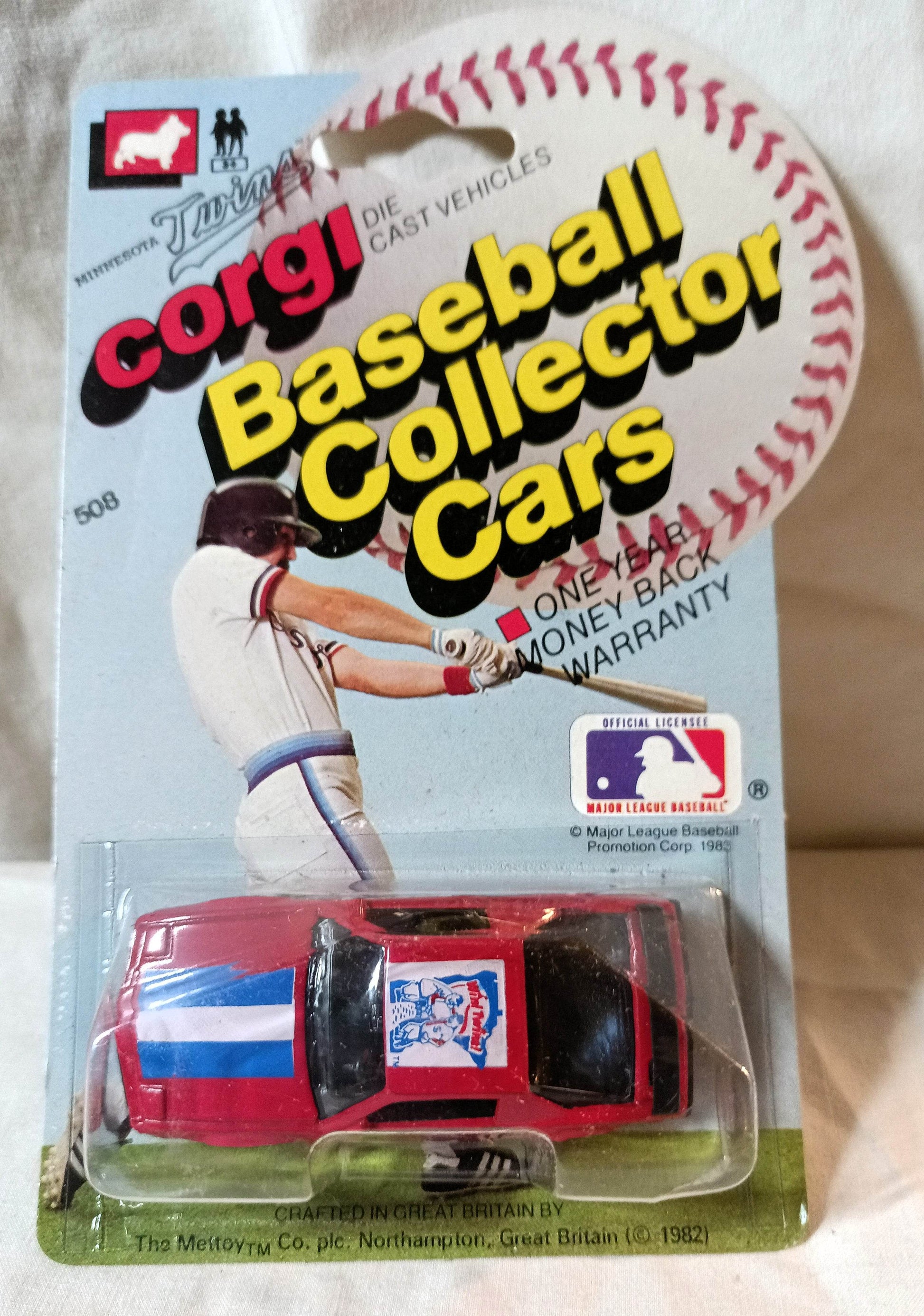 Corgi Juniors 508 Baseball Car Minnesota Twins Pontiac Firebird 1983 - TulipStuff