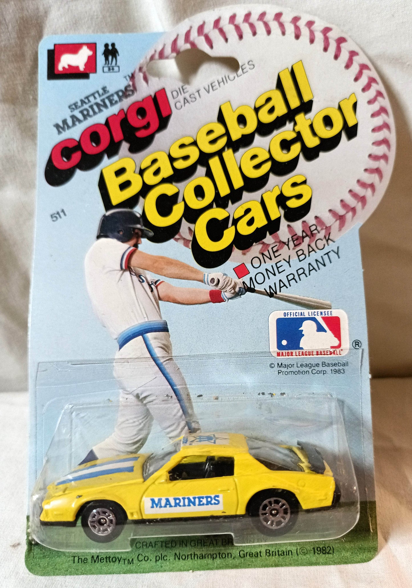 Corgi Juniors 511 Baseball Car Seattle Mariners Pontiac Firebird 1983 - TulipStuff